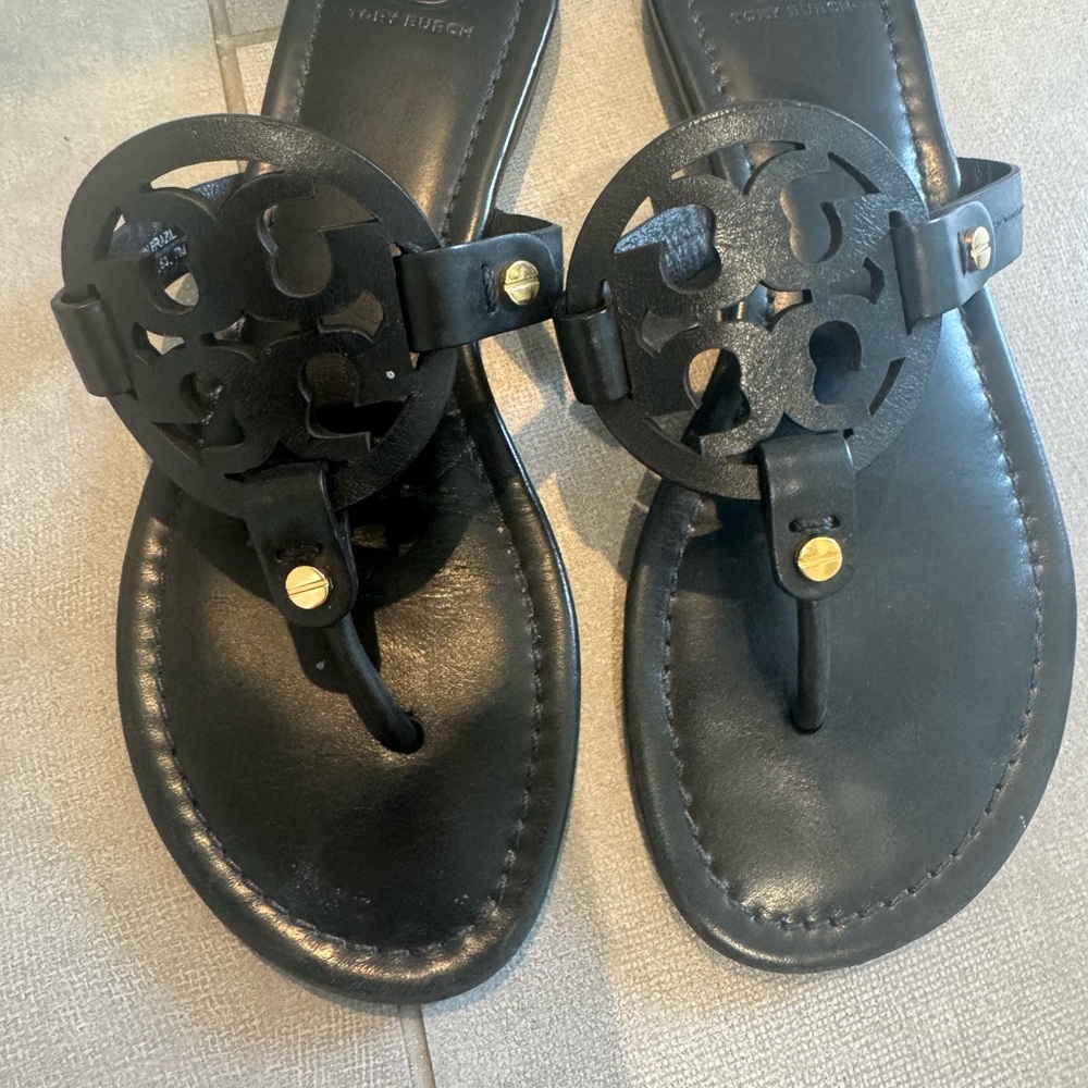 Tory Burch Black miller calf leather